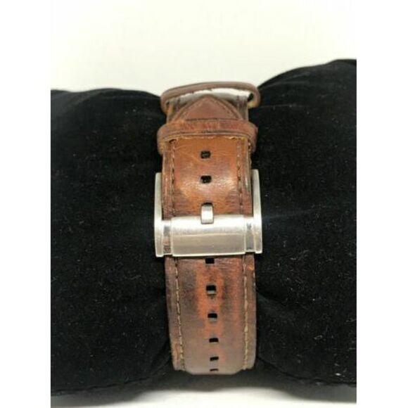 Fossil Q NDW1 Smartwatch Roman Numerals Brown Leather Band 44mm Tracker C191 - Picture 2 of 9